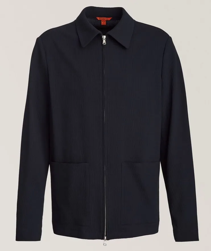 Ribbed Full-Zip Overshirt