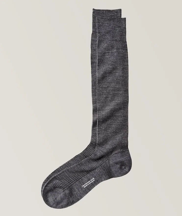 Ribbed Knit Dress Socks