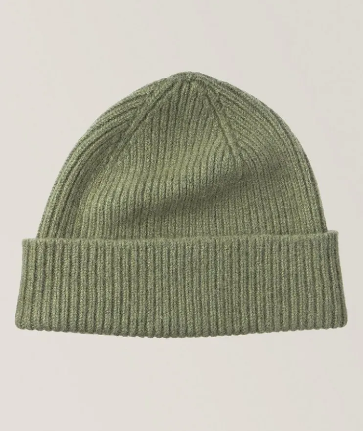 Ribbed Wool-Angora Classic Toque