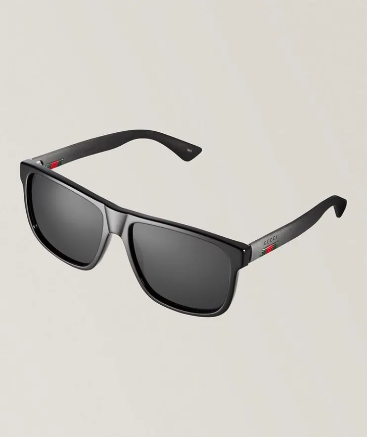 Ribbon Rectangle Frame Sunglasses