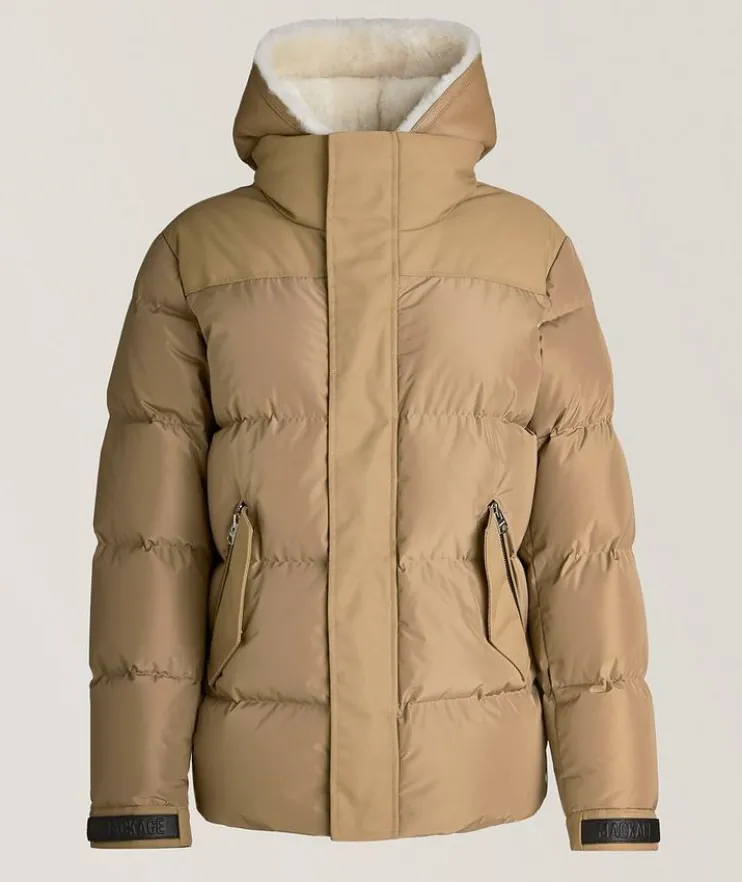 Riley Removable Bib Shearling Jacket