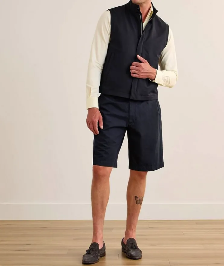 Rinse-Washed Cotton-Linen Denim Shirt