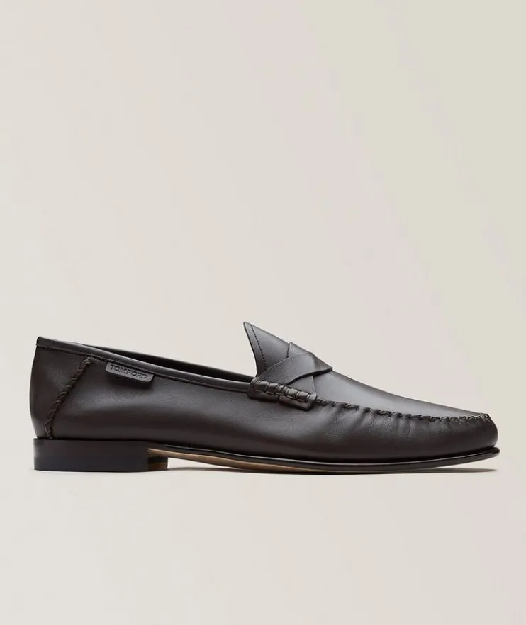 Ripley Unstructured Leather Twisted Band Loafers