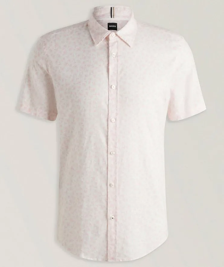 Roan Floral Stretch-Linen Shirt
