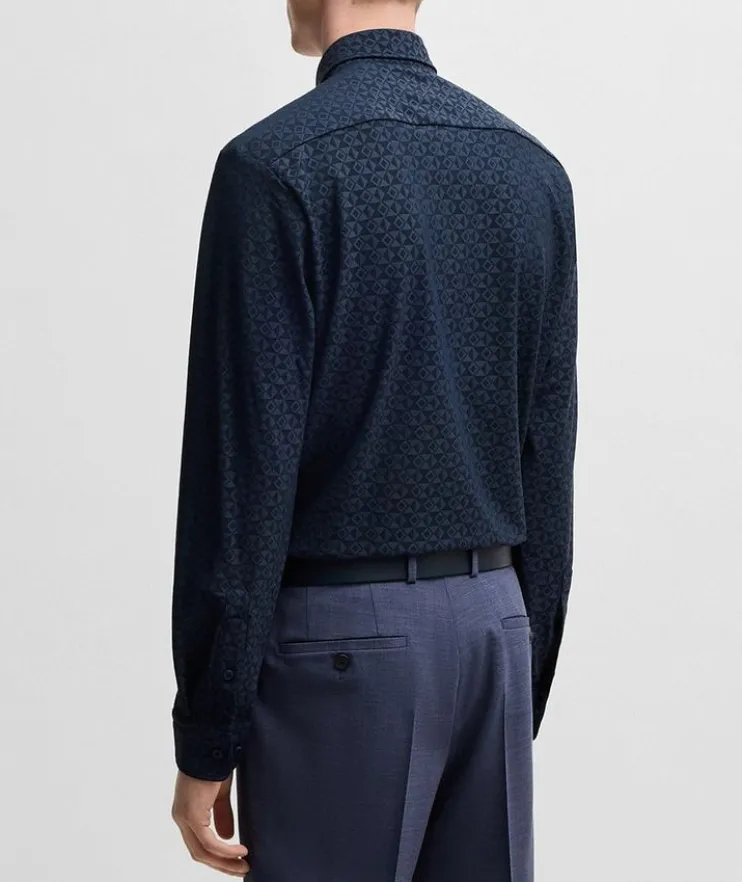 Roan Performance-Stretch Jacquard Shirt