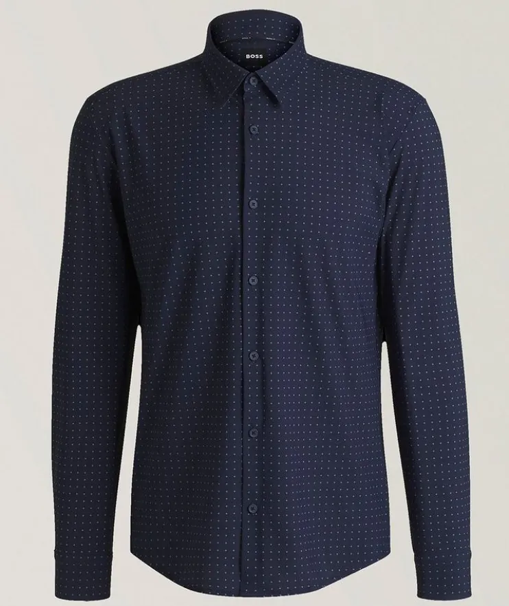Roan Slim-Fit Geometric Jersey Shirt