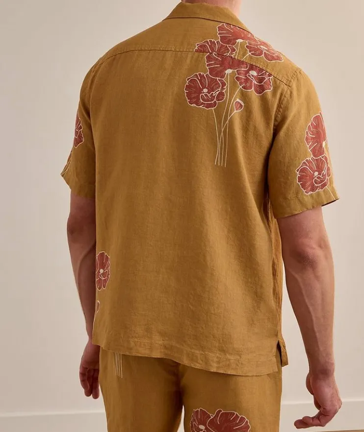 Roberto Floral Linen Camp Shirt
