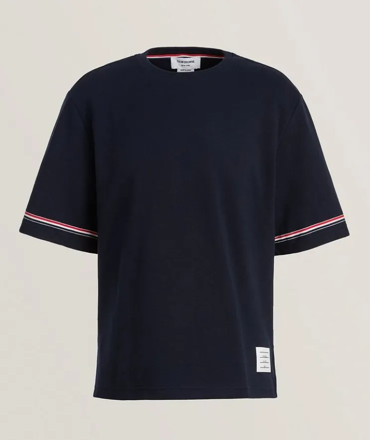 RWB Striped Trim Rugby Cotton T-Shirt
