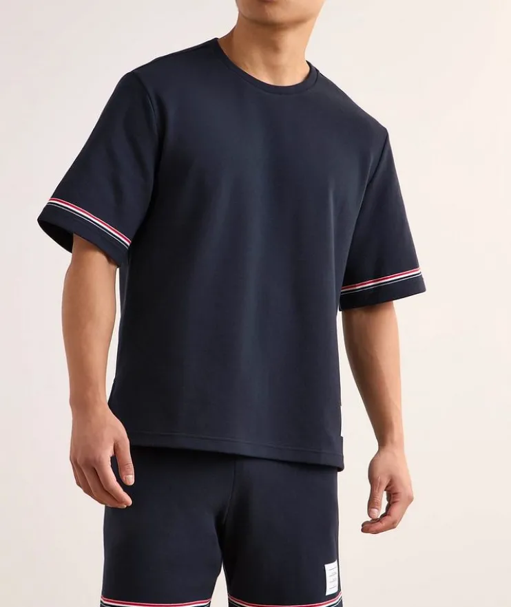 RWB Striped Trim Rugby Cotton T-Shirt
