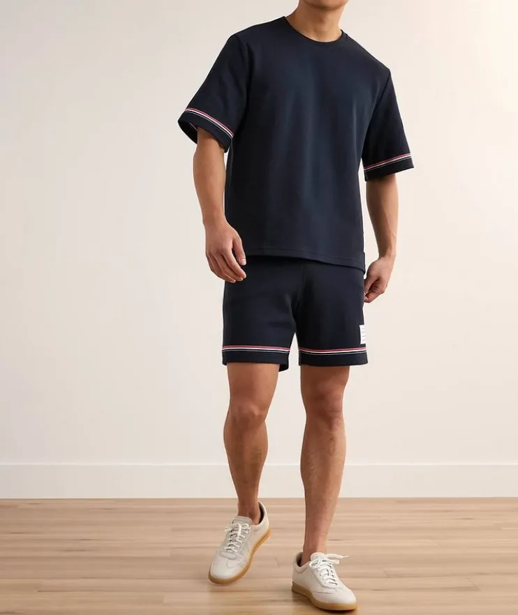 RWB Striped Trim Rugby Cotton T-Shirt