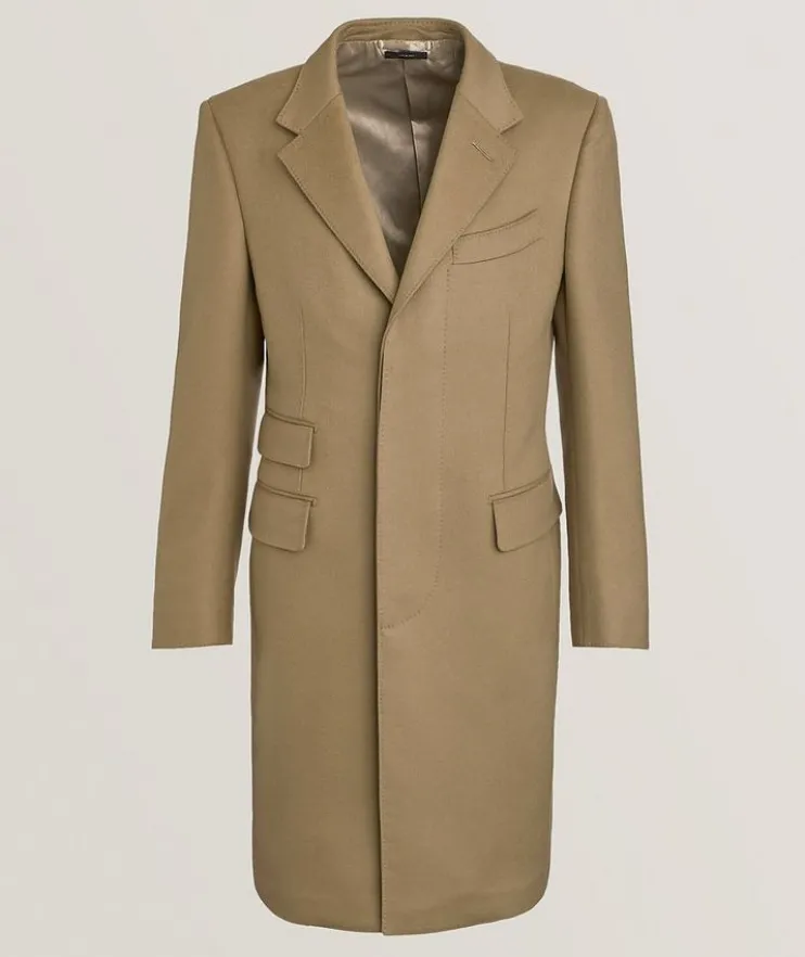 Sahara Wool-Cashmere Tailored Coat