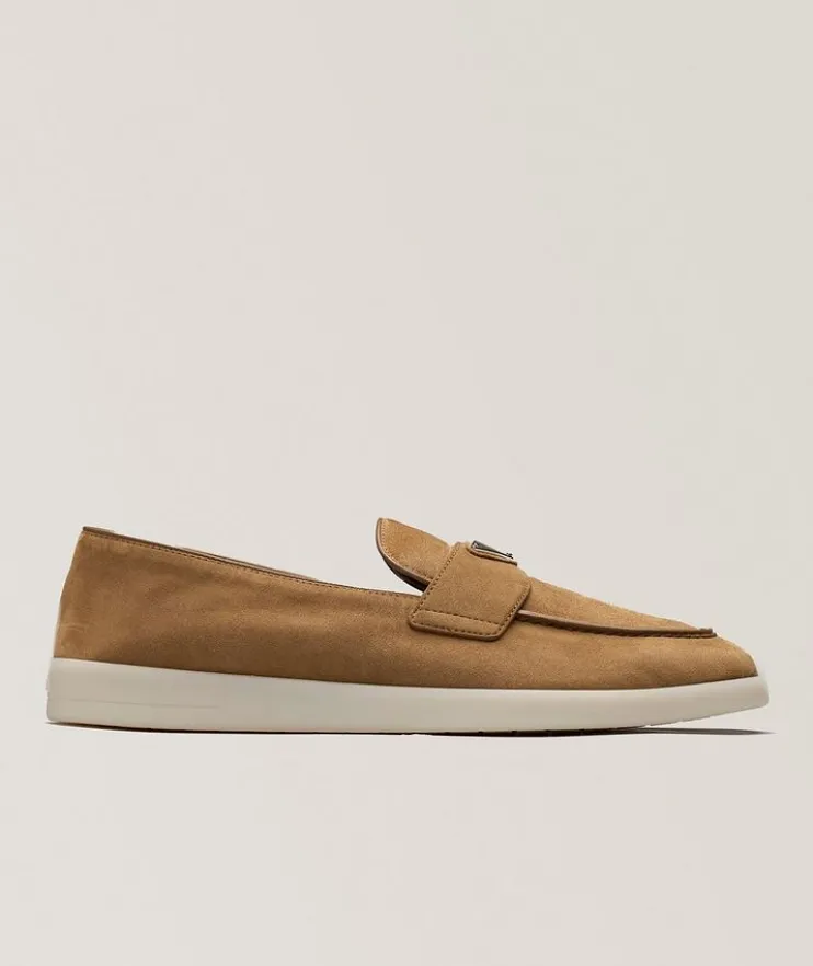 Saint Tropez Suede Logo Loafers