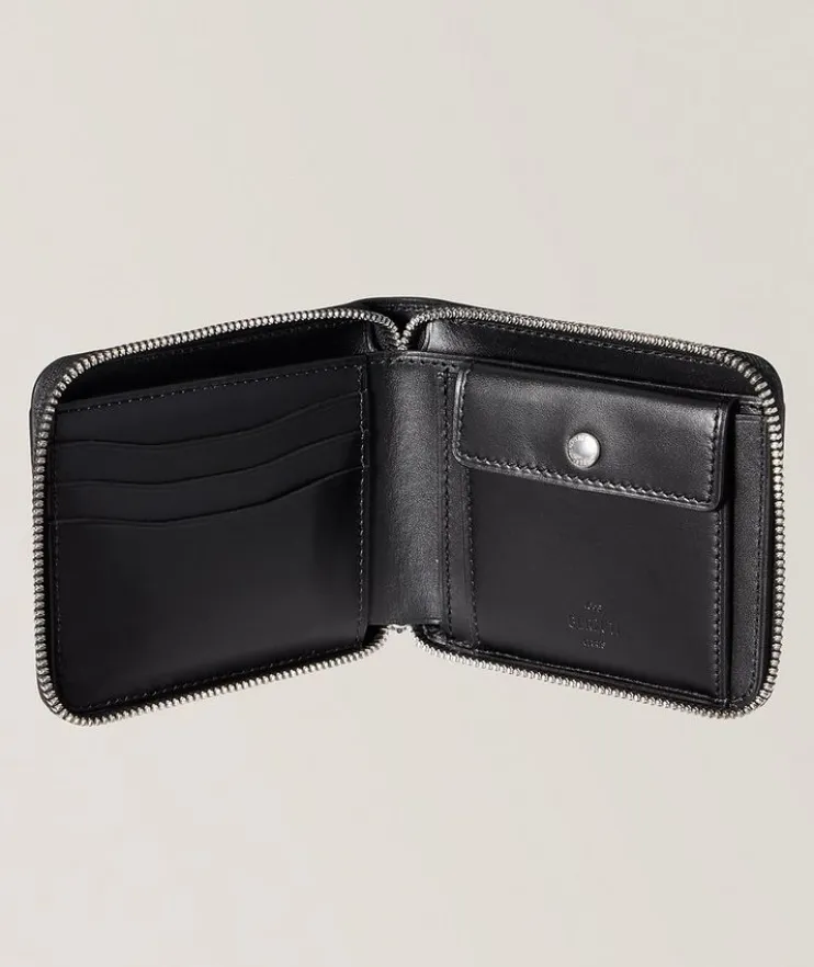 Scritto Leather Bifold Zip Wallet