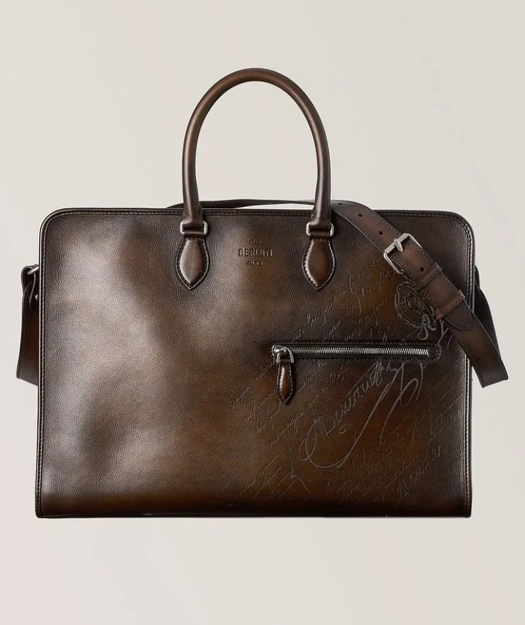 Scritto Leather Overnight Bag