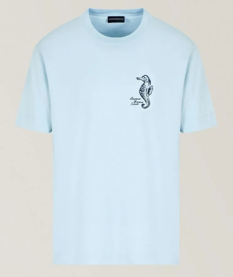Seahorse Cotton Crewneck T-Shirt