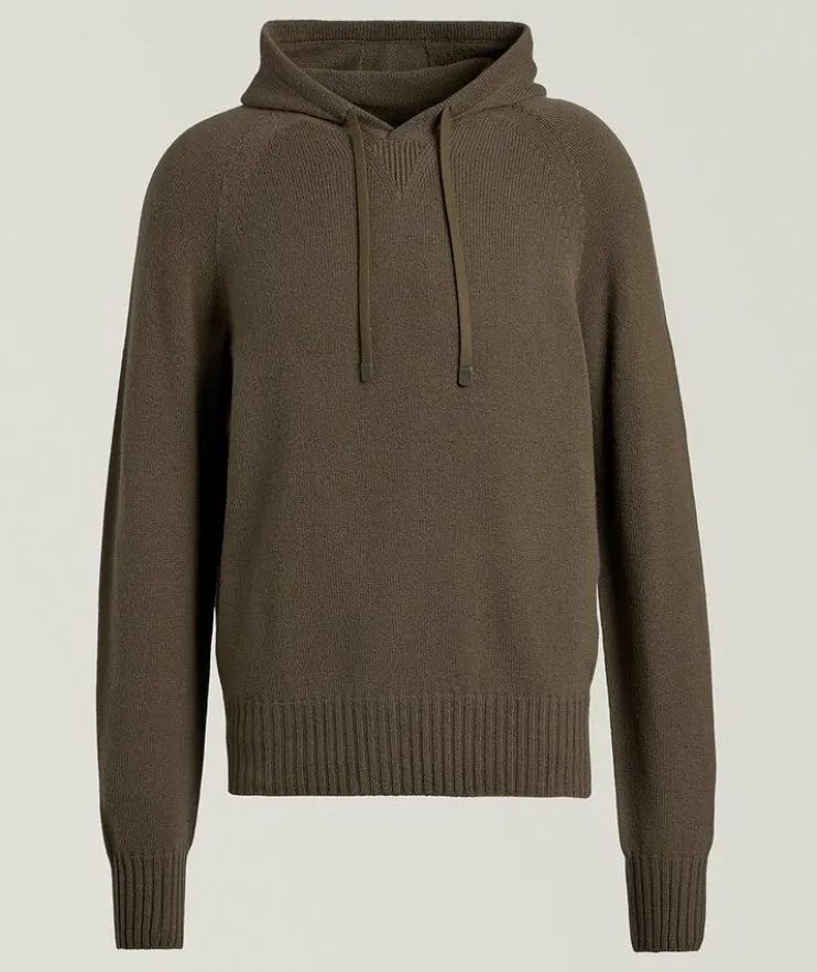 Seamless Cashmere Hooded Sweater
