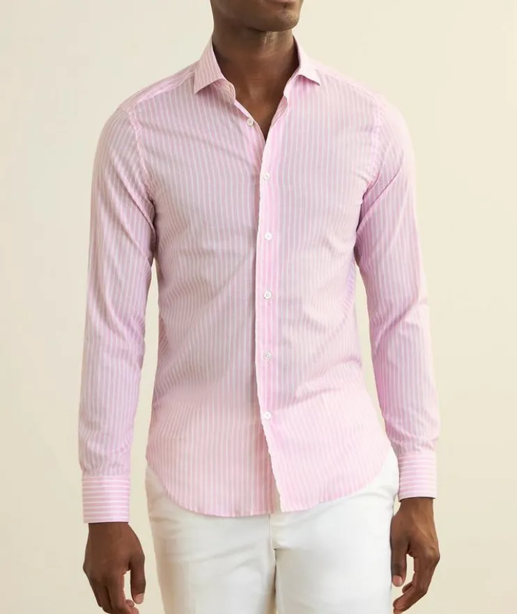 Sean Stripe Cotton Voile Shirt