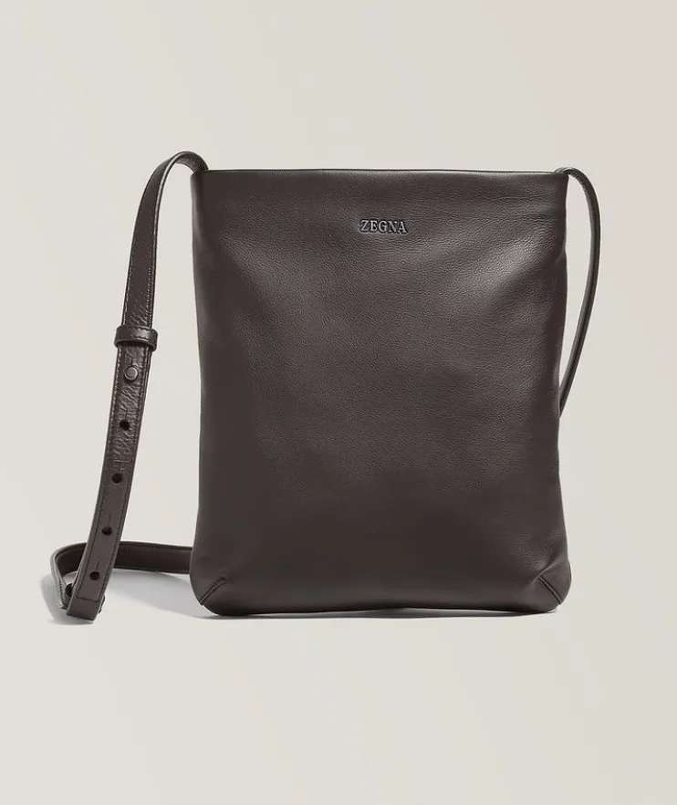 SECONDSKIN Slim Leather Crossbody Bag