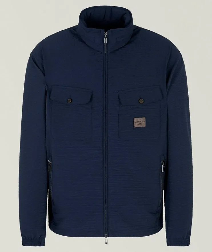 Seersucker Full-Zip Blouson