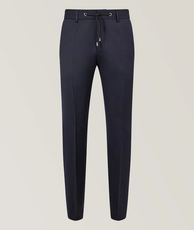 Serge Virgin Wool Drawstring Dress Pants