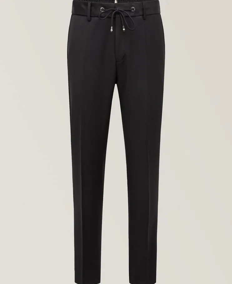 Serge Virgin Wool Drawstring Dress Pants
