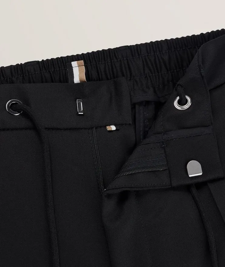 Serge Virgin Wool Drawstring Dress Pants