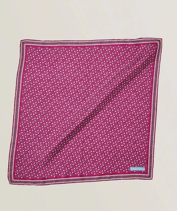 Shadowed Dot Silk Pocket Square