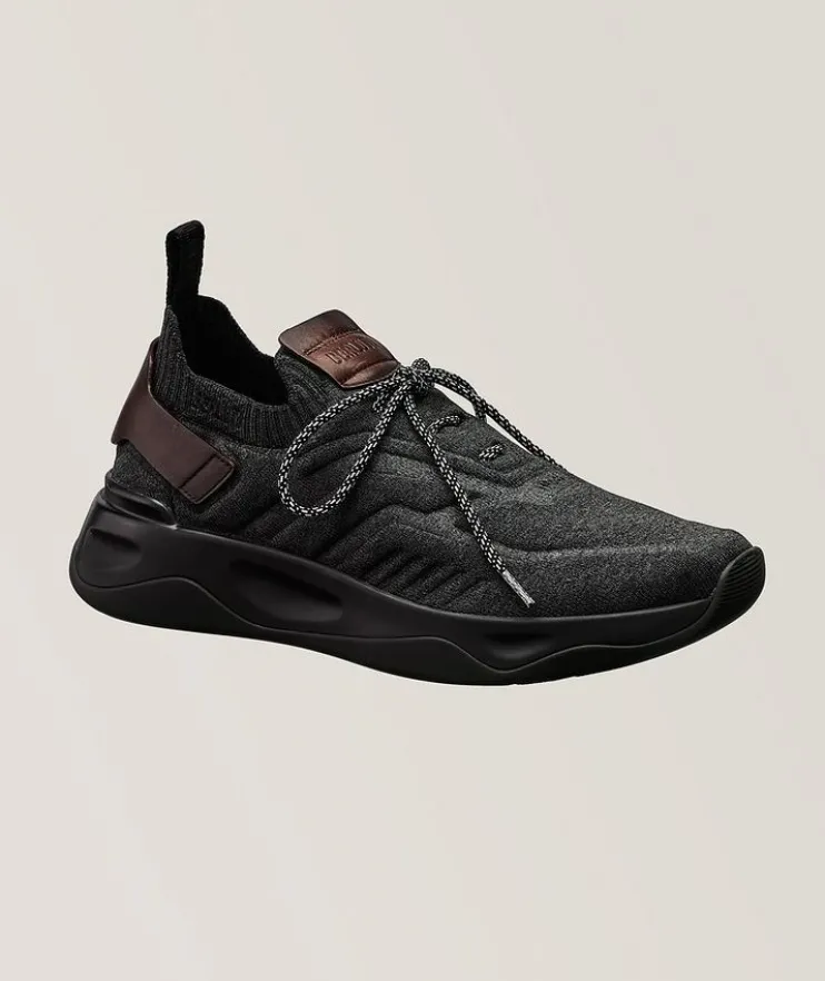 Shadown Knit & Leather Sneakers