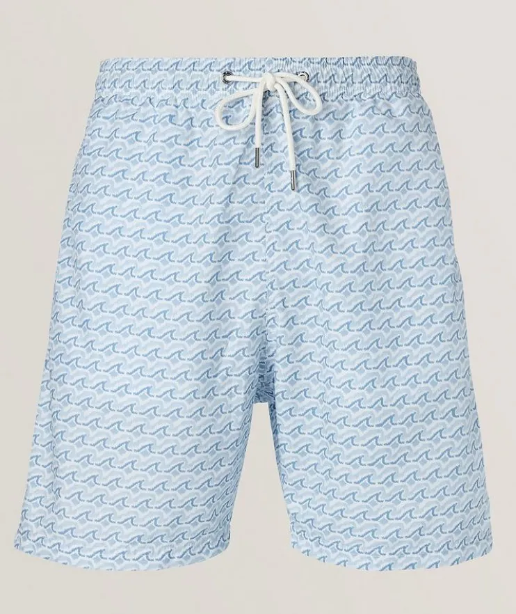 Shark Swim Shorts & Zip Pouch Set