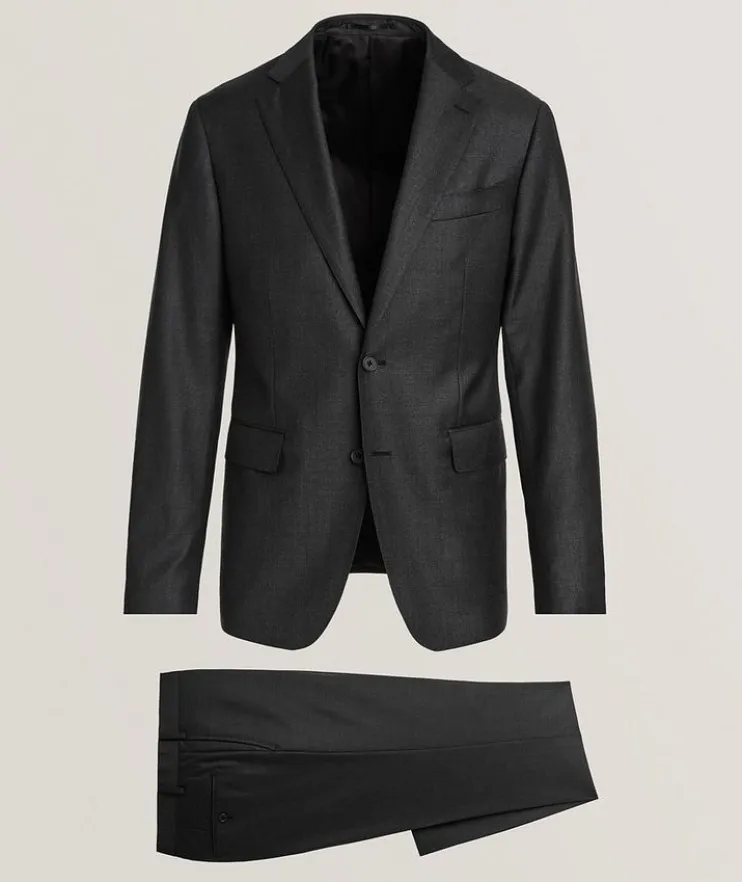 Sharkskin Virgin Wool Suit