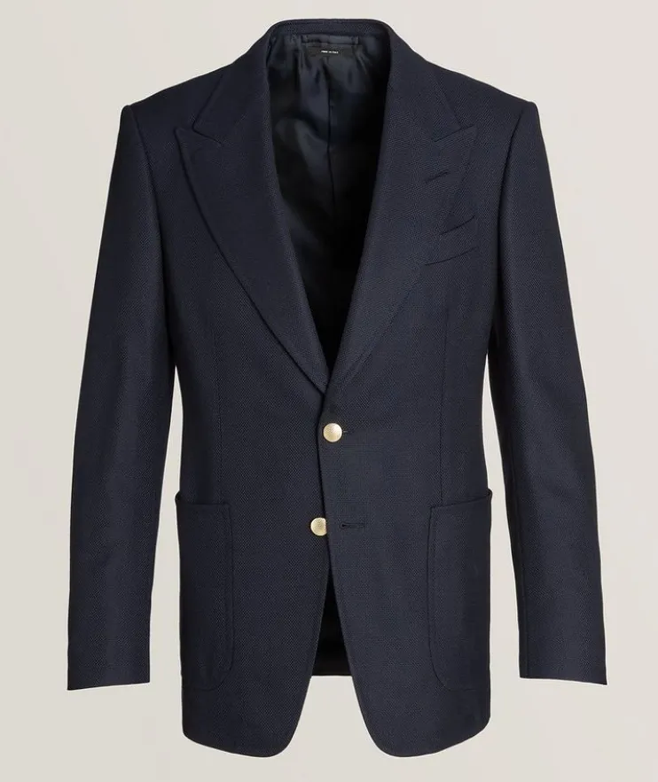 Shelton Grand Hopsak Wool-Mohair Sport Jacket