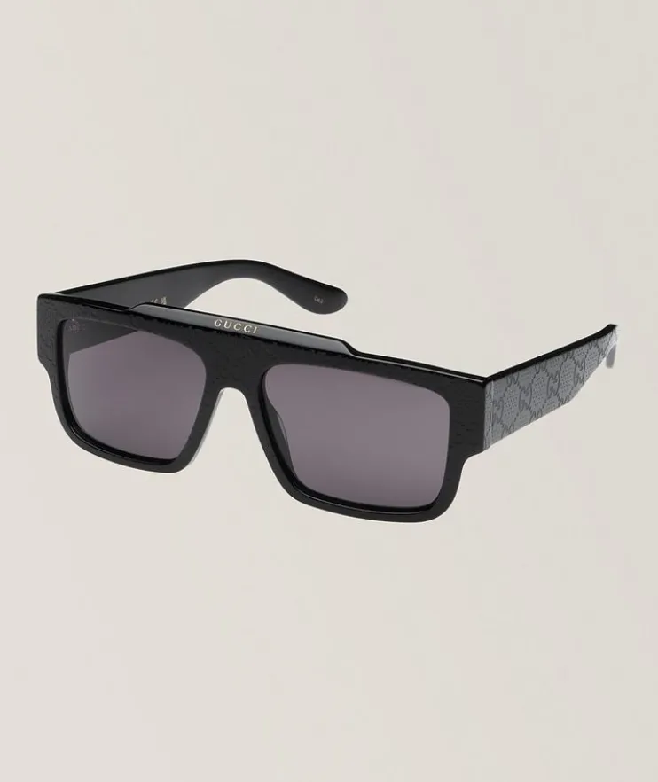 Shiny Acetate Full Rim Pilot Sunglasses