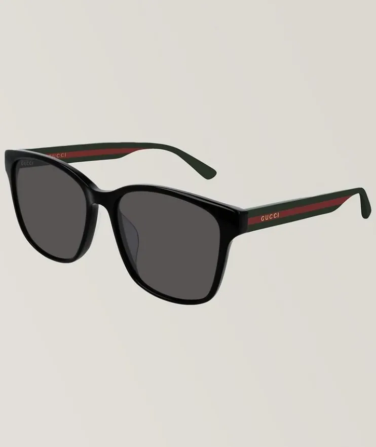 Shiny Web Classic Square Sunglasses