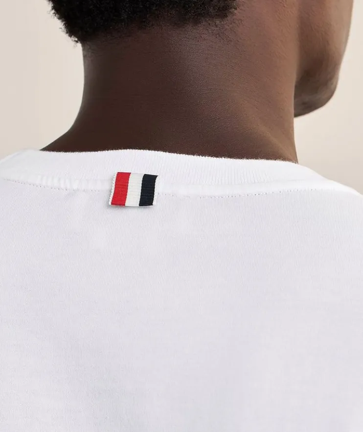 Side Slit Cotton Jersey T-Shirt