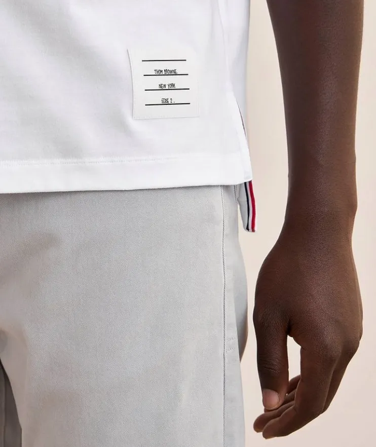 Side Slit Cotton Jersey T-Shirt