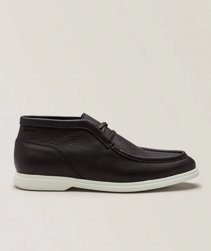 Sienne Grained Leather Desert Boots