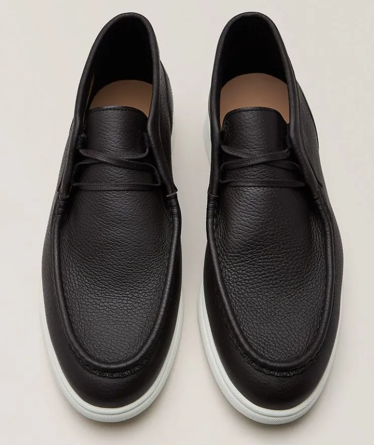 Sienne Grained Leather Desert Boots