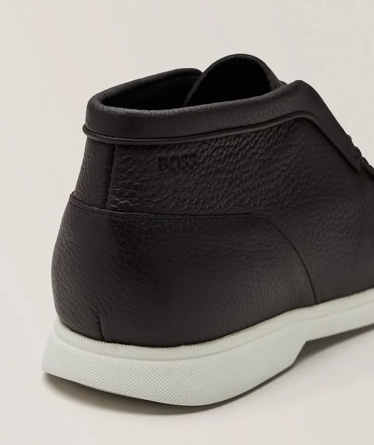 Sienne Grained Leather Desert Boots