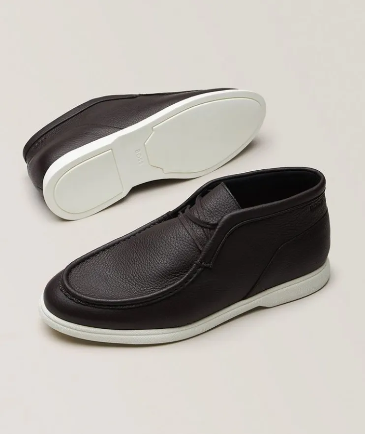 Sienne Grained Leather Desert Boots