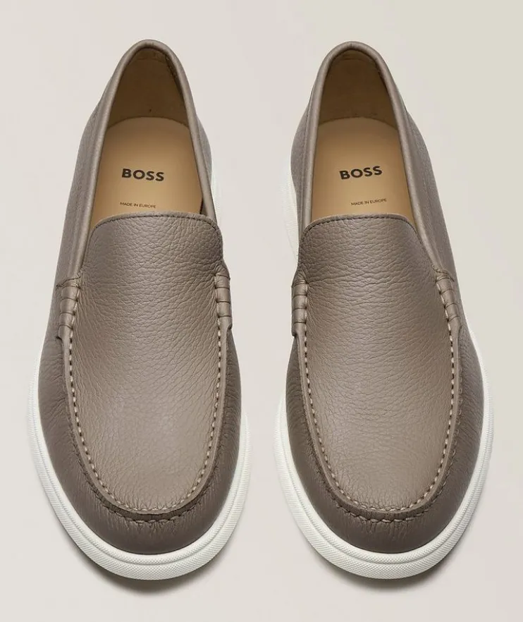 Sienne Grained Leather Loafers