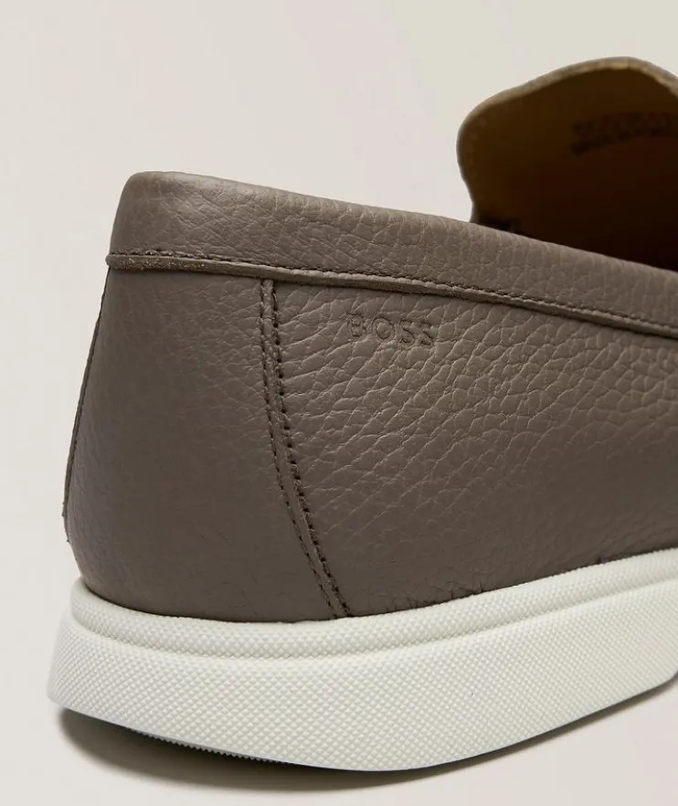 Sienne Grained Leather Loafers