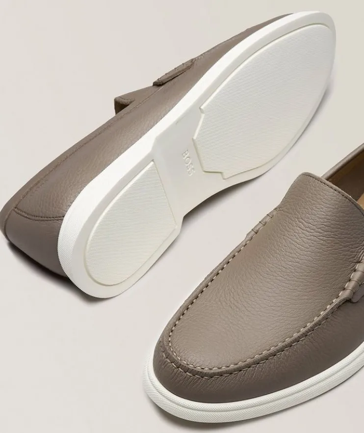 Sienne Grained Leather Loafers