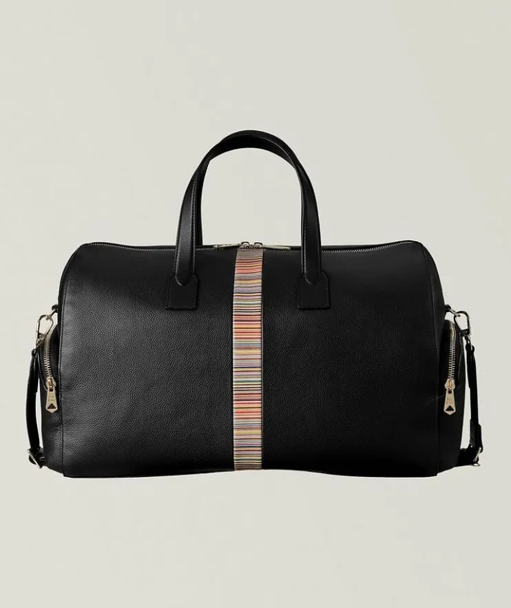 Signature Stripe Leather Day Holdall