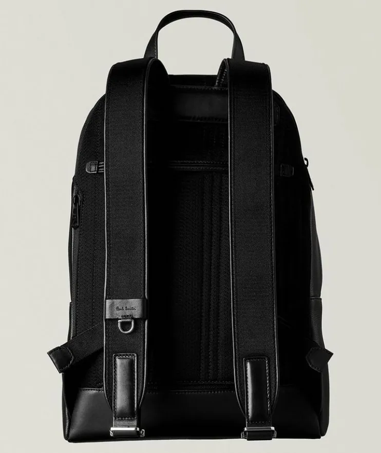 Signature Stripe Leather Backpack