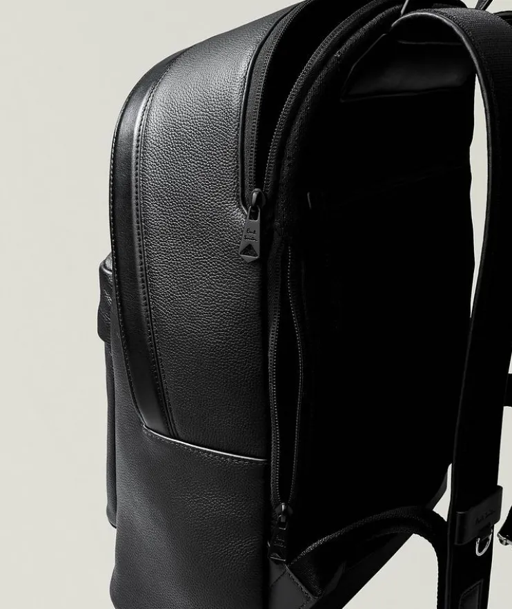 Signature Stripe Leather Backpack
