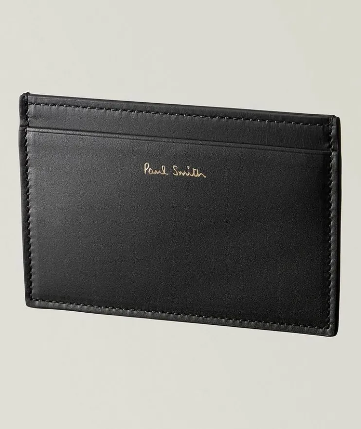 Signature Stripe Leather Cardholder