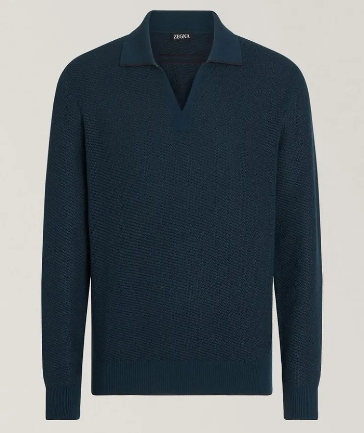 Silk and Cashmere Polo Shirt