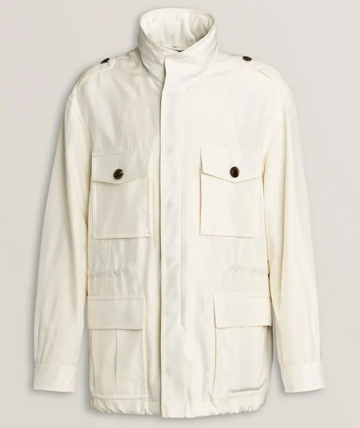 Silk Poplin Field Jacket