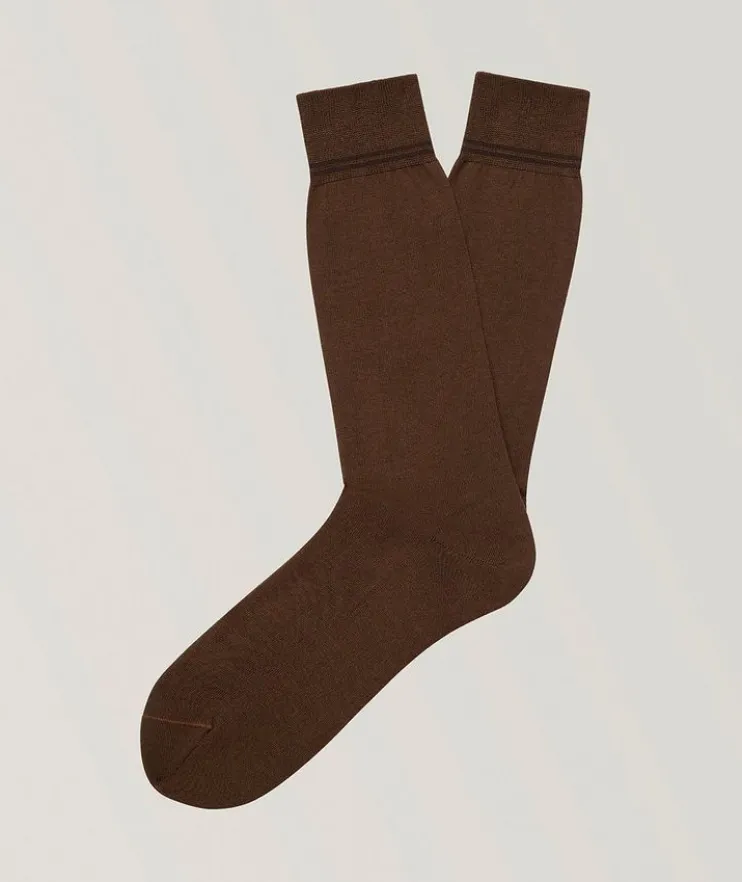 Silk-Blend Mid-Calf Socks