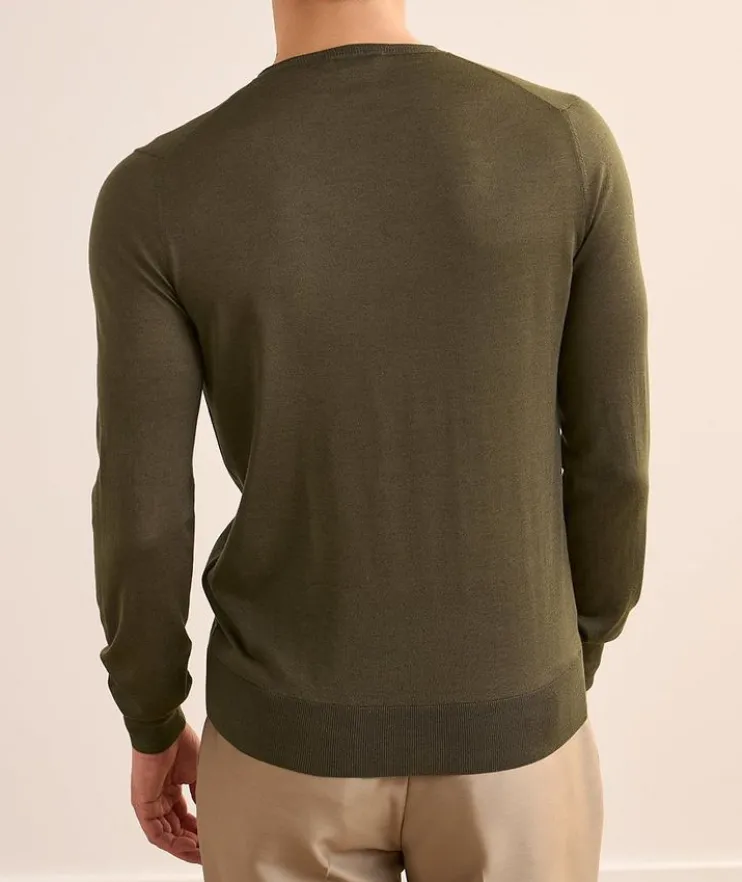 Silk-Cashmere V-Neck Sweater